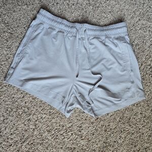 Marika Light Gray Athletic Drawstring Shorts